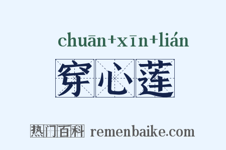 穿心莲是什么意思的图片